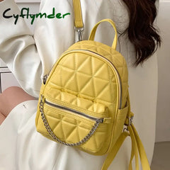 Cyflymder Chain Luxury Fashion High Quality Small Backpack For Teenage Girls Mochila Rucksack Women