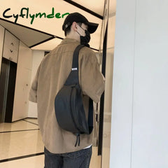 Cyflymder Chest Pack Men Sport Pu Leather Belt Bag Fashion Trend Waterproof Shoulder Waist Bags