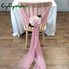 Cyflymder Chiffon Table Runner Sheer Fabric Silk for Boho Sheer Fabric Wedding Arch Overlay Draping Decoration Birthday