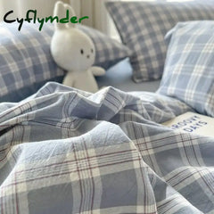 Cyflymder Classic Duvet Cover Set with Pillowcases Flat Sheet Nordic Style No Comforter New Bedding Kit Double Twin