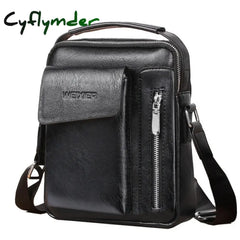 Cyflymder Classic Plaid Design Business Men’s Bag Retro Brand Handbag Casual Shoulder For Men C