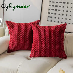 Cyflymder Classic Short Chain Corduroy Cushion Cover Pillowcase Home Living Room Sofa Car Seat Back Pillow Case 30x50