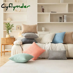 Cyflymder Classic Short Chain Corduroy Cushion Cover Pillowcase Home Living Room Sofa Car Seat Back Pillow Case 30x50