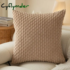Cyflymder Classic Short Chain Corduroy Cushion Cover Pillowcase Home Living Room Sofa Car Seat Back Pillow Case 30x50
