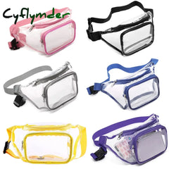 Cyflymder Clear Fanny Pack Waterproof Waist Bag Tote Stadium Approved Purse Transparent Adjustable