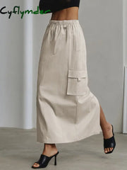 Cyflymder- Cloud 9 Cotton Cargo Maxi Skirt Skirts