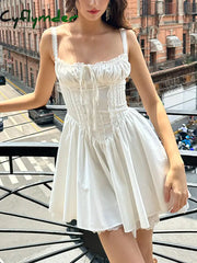 Cyflymder - Coastal Cowgirl Lace Trim Corset Short Dress Dresses