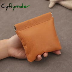 Cyflymder Coin Purse Spring Sheet Automatic Closure Small Change Pouch Earphones Data Cable Storage Bag Mini Wallet for