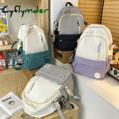Cyflymder College Student Ladies Cute Backpack Large Women Female Harajuku School Bags Book Kawaii
