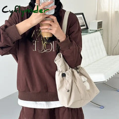 Cyflymder Comfortable Wearresistant Shoulder Bag Large Capacity Fashionable Versatile Nylon Tote