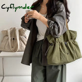 Cyflymder Comfortable Wearresistant Shoulder Bag Large Capacity Fashionable Versatile Nylon Tote