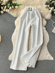Cyflymder comfy outfits winter Autumn Winter Women Brown/Gray/Black/White Diamonds Long Pants Elegant Bling Shining