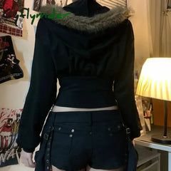 Cyflymder comfy outfits winter Jackets Casual Turn-Down Collar Long Sleeve Coats Dark Solid Zipper Pockets Women Autumn