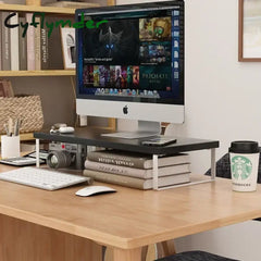 Cyflymder Computer Monitor Elevated Monitor Base Home Office Storage Rack Computer Desktop Creative Storage Rack Office