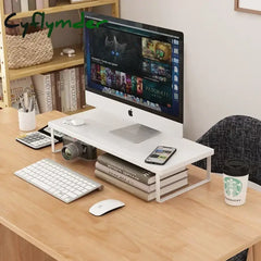 Cyflymder Computer Monitor Elevated Monitor Base Home Office Storage Rack Computer Desktop Creative Storage Rack Office