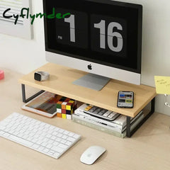 Cyflymder Computer Monitor Elevated Monitor Base Home Office Storage Rack Computer Desktop Creative Storage Rack Office