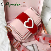 Cyflymder Contrast Color Leather Crossbody Bags For Women Travel Handbag Fashion Simple Shoulder