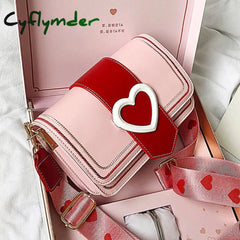 Cyflymder Contrast Color Leather Crossbody Bags For Women Travel Handbag Fashion Simple Shoulder