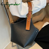 Cyflymder Contrast Color Tote Bucket Bag Fashion New High-Quality Pu Leather Women’s Designer
