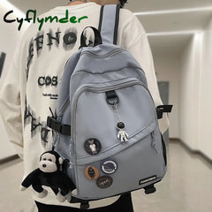 Cyflymder Cool Trendy Ladies Male Badge Bag Men Women Travel Net School Backpack Girl Boy Mesh