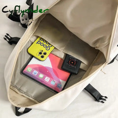 Cyflymder Cool Trendy Ladies Male Badge Bag Men Women Travel Net School Backpack Girl Boy Mesh