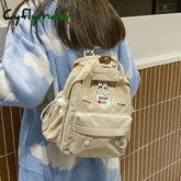 Cyflymder Corduroy Ladies Mini Backpack Korean Style Cute Girl Casual Small Fashion Schoolbag New