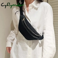 Cyflymder Corduroy Women’s Waist Bag Small Canvas Ladies Shoulder Crossbody Bags For Women 2024