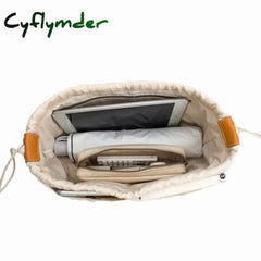 Cyflymder Cosmetic Handbags Canvas Insert Bag Fit For Designer Brand Large Capacity Tote Base