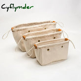 Cyflymder Cosmetic Handbags Canvas Insert Bag Fit For Designer Brand Large Capacity Tote Base