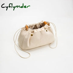 Cyflymder Cosmetic Handbags Canvas Insert Bag Fit For Designer Brand Large Capacity Tote Base