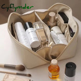 Cyflymder Cosmetic Organizer Multifunction Makeup Bag Large Leather Travel For Women Storage Pouch