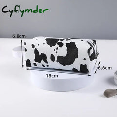 Cyflymder Cow Pattern Pencil Case Kawaii Stationery Pencilcase Large Capacity Pen Trousse Scolaire