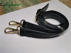Cyflymder Crocodile Pattern Belt For Bags Adjustable Thin Long Bag Shoulder Strap Brown Coffee
