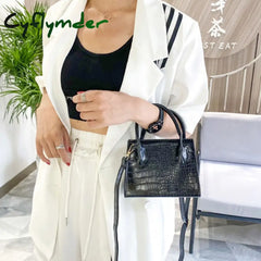 Cyflymder Crocodile Pattern Crossbody Bag Women Luxury Shoulder Pu Leather Designer Mini Handbag