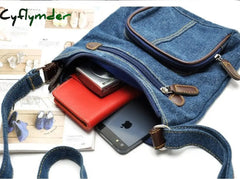 Cyflymder Crossbody Bags For Women Casual Denim Fashion Female Shoulder Bag Pack Travel Zipper