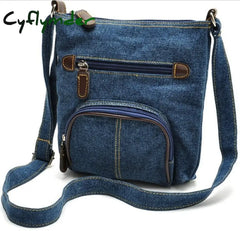 Cyflymder Crossbody Bags For Women Casual Denim Fashion Female Shoulder Bag Pack Travel Zipper