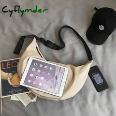 Cyflymder Crossbody Bags Men Solid Color Large Capacity Hobos Unisex Harajuku Japanese Style Nylon Waterproof Travel