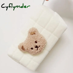 Cyflymder Cute Bear Baby Toiletry Bag Make Up Cosmetic Bags Portable Diaper Pouch Items Organizer