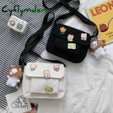 Cyflymder Cute Canvas Small Bag Female New Japanese Harajuku Diagonal Wild Student Girl Shoulder
