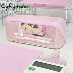 Cyflymder Cute Large Capacity Pencil Bag Aesthetic School Big Pouch Girl Stationery Holder Children