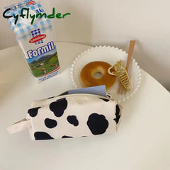 Cyflymder Cute Milk Cow Pencil Case Ins Style Bag Decoration Storage Girl Kawaii Stationery School