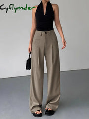 Cyflymder- Divine Pleat Wide Leg Dress Pants