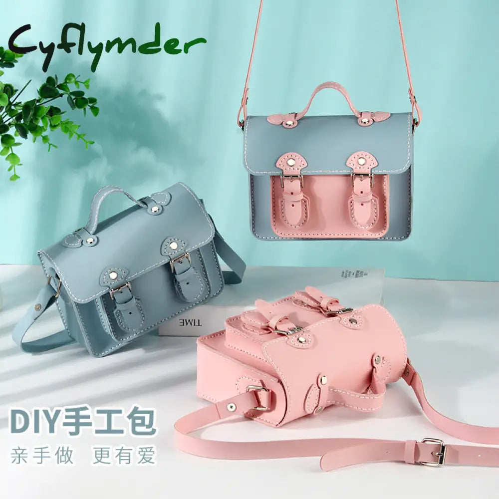 Cyflymder Diy Handmade Bag Cambridge Style Hand Stitching With Sewing Tools Handle Shoulder