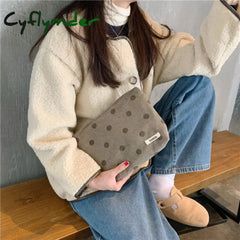 Cyflymder Dot Women Cosmetic Bag Retro Design Ladies Storage Clutch Purse Bags Fashion Checkerboard