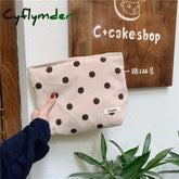 Cyflymder Dot Women Cosmetic Bag Retro Design Ladies Storage Clutch Purse Bags Fashion Checkerboard