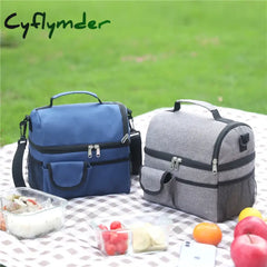 Cyflymder Double Layer Oxford Cloth Aluminum Foil Insulation Cooler Bags For Women And Men Travel