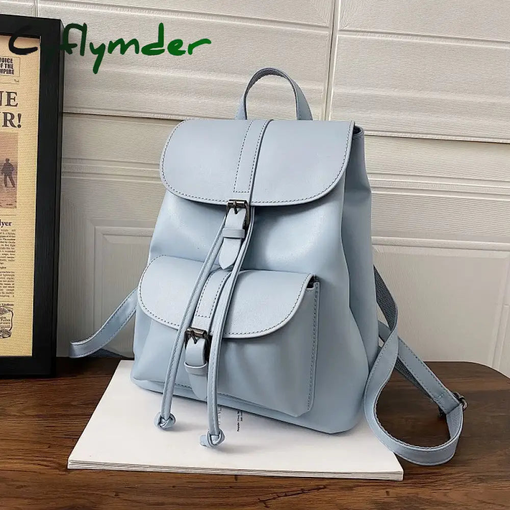 Cyflymder Drawstring Women Backpack Female Shoulder Bag Trendy School Teenage Girls High Quality Pu