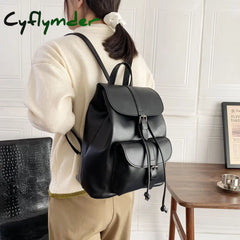 Cyflymder Drawstring Women Backpack Female Shoulder Bag Trendy School Teenage Girls High Quality Pu