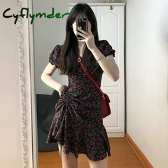 Female Dresses Floral Flower Women's Dress Soft Aesthetic Offer Original Hot New In Vintage Xxl Retro Fashion Summer 2024 Loose