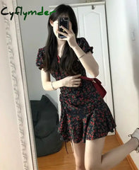 Cyflymder Dress To Impress Female Dresses Floral Flower Women’s Dress Soft Aesthetic Offer